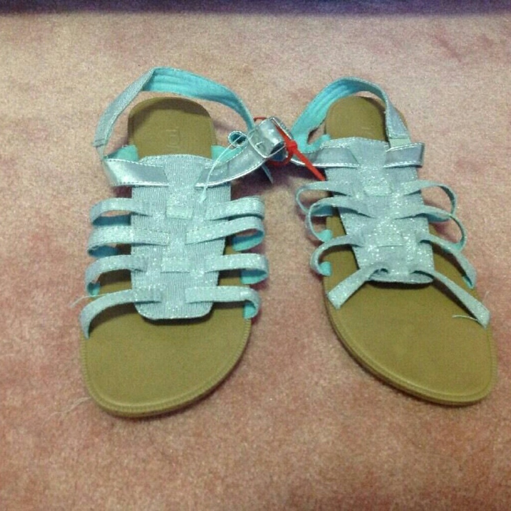 Toms women glitter metallic sandals shoes size 6